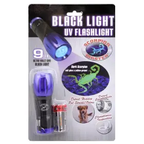 Scorpion 302478 9 Led Black/purple Uv Flashlight Aaa Battery