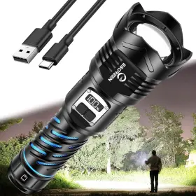 Shenzhenshi Lidabairong Kejiyouxiangongsi Ed0550 Esgreen Super Bright Rechargeable Flashlights High Brightness 99 000 Lumens Pow