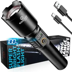 Shenzhenshiyipinjufengdianziyouxiangongsi 313101243284 Rechargeable Flashlights High Lumens 90 000 Long Range 3280ft Super Bright Hand