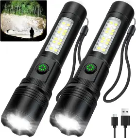Shenzhenshizhongshenghaoshiyeyouxiangongsi 726084222618 Flashlight Rechargeable Flashlights High Lumens 99 000 Lm Bright Led