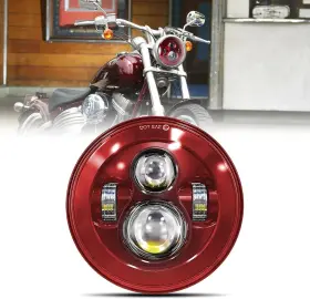 Sktyants Sk-30-jb 7 Inch Motorcycle Headlight Led Red Projector C