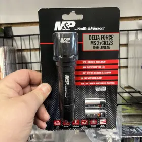 1068457 Smith & Wesson 2xcr123 And Led Midsize Flashlight Delta Force Ms New