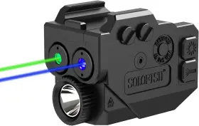 Solofish Sl-1108 500lm Pistol Light And Purple/infrared Ir /green Blue Beam Combo Rech