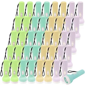 Songfangxi 679070041314 50 Pcs Mini Flashlights Bulk Assorted Macaron Color Handheld With