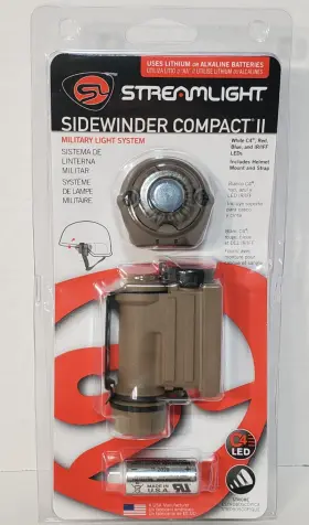 Streamlight 080926145122 Sidewinder Compact Ii Military Led Headlamp/helmet -w/r/b/ir - New