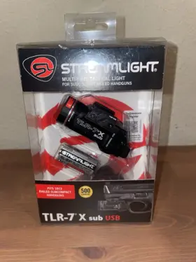 Streamlight 47885 -7 500 Lumens Tlr-7 X Sub Usb Multi-fuel Tactical Light