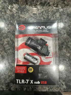 Streamlight 69505 Tlr-7 X Sub Usb Flashlight For Glock 43x/48 Models