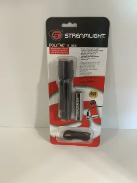 Streamlight 88610 Polytac X Usb Rechargeable Tactical Flashlight 600 Lumens Ipx7