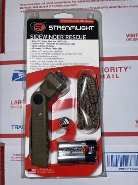 Streamlight Inc. 080926140653 New Sidewinder Rescue Flashlight C4 Led Aviation Model 55 Lumens Ir