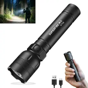 Superfire Gts6-1 Tactical Flashlight Rechargeable High Lumens Led With Small Power