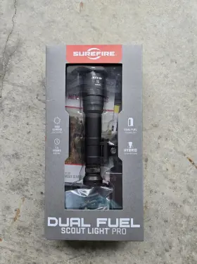 Surefire 32153 New Dual Fuel Scout Light Pro 1500 Lumen Led Weaponlight M640df-bk-pro