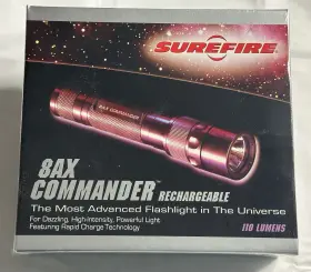 Surefire 8ax415-bk Commander Rechargeable Flashlight Kit Factory Sealed Nos Rare