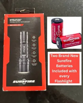 Surefire S2-bk-wh Stratum Sealed Led 160/50/5 Lumen Nos Box 2 Sf Battteries