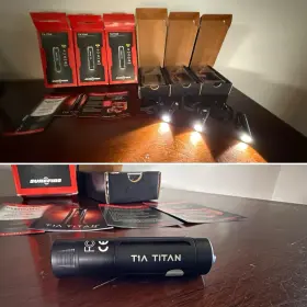 Surefire T1a-bk-wh Vintage Titan Flashlight With Variable Output Control New In Box
