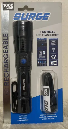 Surge Hhl4065as Tactical 1000 Lumens Rechargeable Led Flashlight