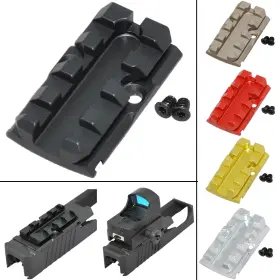 Tacbro 710107657428 Aluminum Rmr Cover Plate Convert To Picatinny For Gl0ck G17 G19 G26