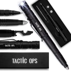 Tactic Ops 340439715506 Tactical Self-defense Pen Led Flashlight Bottle Opener Window Brea