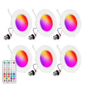Td3c002 Taptoron Recessed Lighting 5/6 Inch 6pack Color Changing Led Can Lights For Ceiling