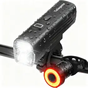 Tellegante Bls500b Super Bright Bike Lights For Night Riding 2 Powerful Led High Beam Low B
