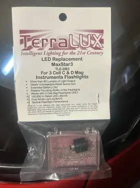 Terralux Maxstar3 Tle-db3 Led Replacement Module Fits 3-cell C -d Size Maglite