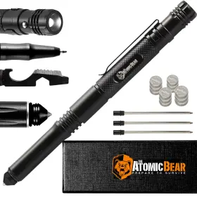 The Atomic Bear 628110688118 Tactical Pen Self Defense Multi-tool - Flashlight Survival For