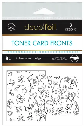 Therm O Web 5a002bqn-1gz1n 4 Pack - Deco Foil Toner Card Fronts 4.25 Inch X5.5 8/pkg-delicate Magnolias 5a002