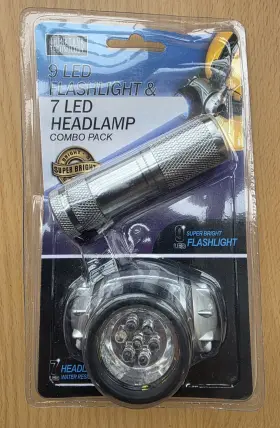 Think Tank 853371910917 Sealed 9 Led Flashlight And 7 Headlamp Super Bright Water Resistant