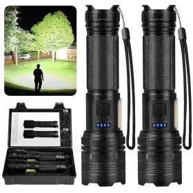 Thy Try Kd-004 Rechargeable Led Flashlights High Lumens 90000lm Super Bright Wi