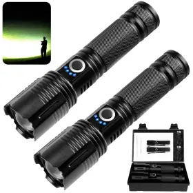 Thy Try Kd-008 2 Pack Rechargeable Flashlights 90000 High Lumens Super Bright