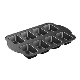 Tiawudi Kc093801 1 Piece Non-stick Mini Loaf Pan Carbon Steel Baking 8-cavity Black