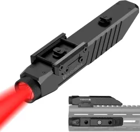 Toughsoul Tf-1132green Hunting Flashlight Red Light Low Profile Mlok Picatinny Mounted Porta