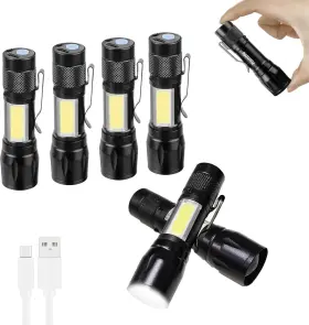 Trade Co.ltd. 8593c Usb-6 6 Pack Usb Rechargeable Mini Small Led Flashlights Bulk Camping Lantern Flashlig