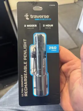 Traverse 6153526 Pro Series 250 Lumens Rechargeable Penlight 2 Hour Runtime