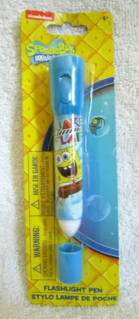 Tri-coastal 646706739934 Nickelodeon Spongebob Squarepants 5 3/4 Inch Flashlight And Ball Point Pen Combo-new
