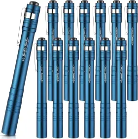 Tujoe Bulk-1 12 Pack Pen Lights Led Penlight Bulk Father Day Gifts For Men Pocket Flas
