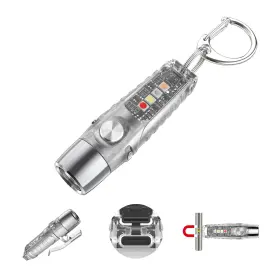 Tunenge S12pro Keychain Flashlight Rechargeable 750 High Lumen Edc Mini White