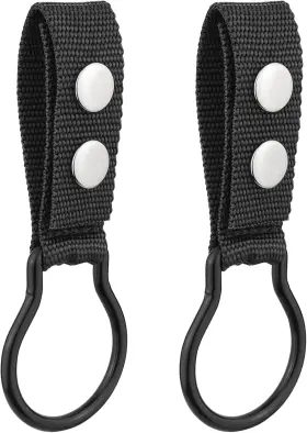 Ullnosoo Rfa0985 Flashlight Ring For Duty Belt 2 Pack Nylon Dual Snap Clip Holder Uii