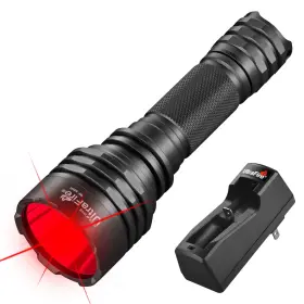 Ultrafire 509r Red Hunting Flashlight 273-yard Long Range 10w Super Bright Black