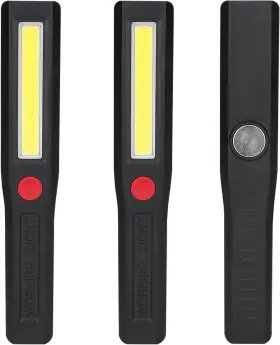 Vagocom 744759598837 3pcs Magnetic Work Light 4 Modes Led Battery Powered Flashlight Portable Cob Tro