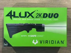 Viridian 9120090 4lux 2k Grip Light With Green Laser Black 1850 Lumens White Led