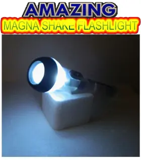Vision Light 892904001012 Magna Shake Led Flashlight Self Powered No Batteries Waterproof Superbright