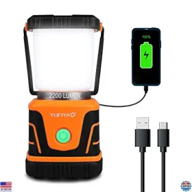 Visit The Yunyao Store Yy003 Rechargeable Led Camping Lantern 2200lm 4 Modes 4800mah Power Bank Waterproof