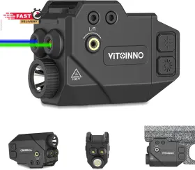 Vitoinno 705353557309 500lm Pistol Light And Blue Green Beam Combo Slidable Weapon For
