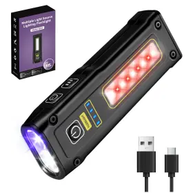 Vmtenmv B202-w Uv 395 Cob-yt Flashlight Uv Light 395nm Blacklight Edc Mini White Violetish