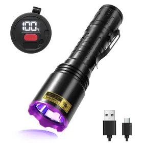 Vmtenmv V9-395nm 395nm Uv Flashlight Black Light Rechargeable Blacklight With Led