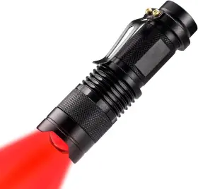 Wayllshine 726084895959 High Power 1 Mode Red Led Flashlight Single Light Flas