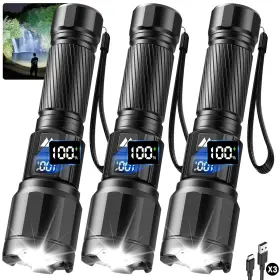 Sfl064 Wdtpro 3 Pack Rechargeable Flashlights High Lumens Super Bright Led Tactical Flashl