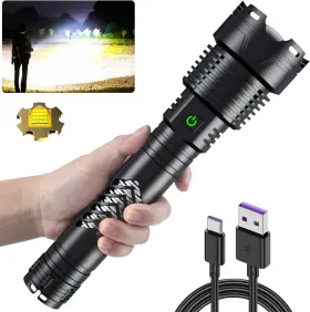 Weoxi Xhp160-l Rechargeable Flashlights High Lumens 6000 Super Bright With