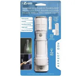 West Coat Imports 845181022089 I-zoom Fl232508 300 Lumens Rechargeable Emergency Plug-in Flashlight