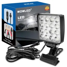 Wfpower Kf-1004480k Led Boat Spotlight With Clip Super Bright Headlights Clamp Boa